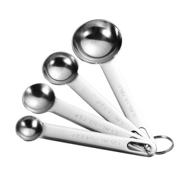 XINGSUI 4 Piece Measuring Spoon, Stainless Steel Measuring Spoon, for Measuring Dry Powder and Liquid and Baking
