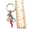 Mavilla Fashion Stainless Steel Keyring Pendant with Lucky Horseshoe and