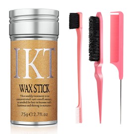 PasaRose Hair Wax Stick, Edge Brush, Hair Tail Comb 4-Piece Set, Hair Wax Stick for Wig, Hair Smooth Stick for Edge Control of Hair Styling, for Weaving Hair
