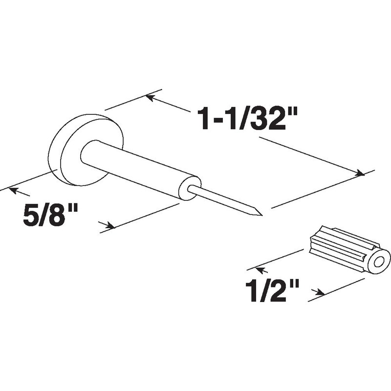 Prime-Line L 5895 Window Grid Retainer Pin, Clear Plastic (6