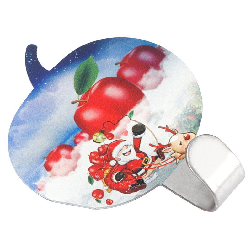 8Pcs Apple Shape PunchFree Hook WallMounted Sticking Hook Kitchen Bathroom