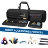 ORKELS 4x5 Pool Cue Case with Multi-Pockets, Soft Padded Billiard