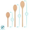 Argon Tableware Wooden Cooking Spoons Set - 3pc - Long