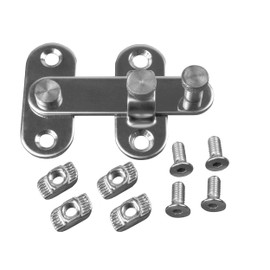 Door Bolt Swivel Lock Stainless Steel Nut 8 for 40 Profile 1 Piece Including Screw Connection