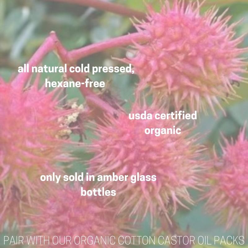 USDA Organic Castor Oil in Glass Bottle - Size: 4