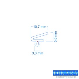 Window seal for frames and doors, hose seal, lip seal for plastic window seal, aluminium window, black