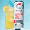 CELSIUS Bebida deportiva Sparkling Peach Vibe, sin azúcar, 12 oz.