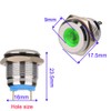 Gebildet 5pcs 16mm AC/DC 12-24V Stainless Steel Waterproof LED Indicator