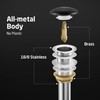 KES Bathroom Sink Drain Without Overflow, Solid Ceramic Cap Pop