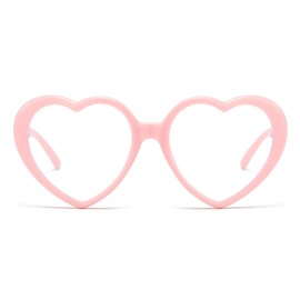 JOVAKIT Heart Shaped Blue Light Glasses for Women Vintage Fashion Cat Eye Lovely Style Glasses Computer Eyewear (Pink)