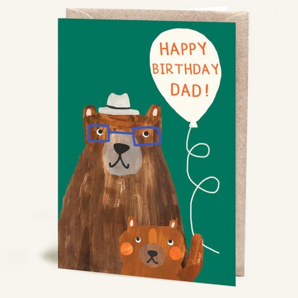 Jolly Awesome Birthday Bear Dad Card