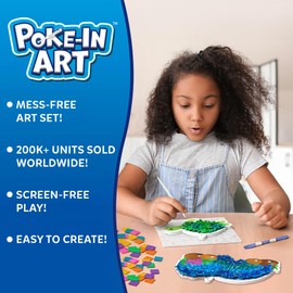 Skillmatics Poke-in Art - Underwater Animals, Mess-Free Arts & DIY Wood Crafts for Kids, Creative Kit, Gifts for Girls & Boys Ages 4, 5, 6, 7, 8, 9