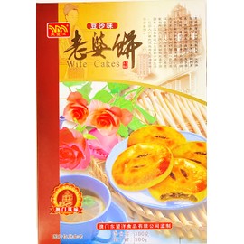 Chinese Wife Cakes, Bean Paste Flavor, Traditional Pastries, 300g, Pack of 2 老婆餅