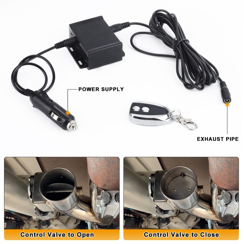 ANDO RACING Electric Valve Cutout Controller Box,Wireless Remote Control Fit