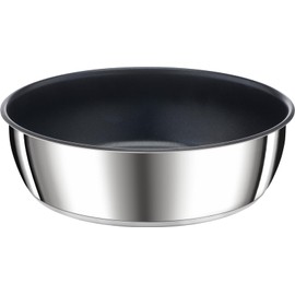Tefal L97135 Sauteuse Pan with Removable Handle, 9.4 inches (24 cm), Compatible with Gas Fire, Ingenio Neo IH Stainless Steel Unlimited Saute Pan, Non-Stick