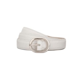 Vince Womens .8 Inch Stitched Fe Glazed Lizard Belt, Fashion Accessory for Everyday Wear, HORCHATA, XS
