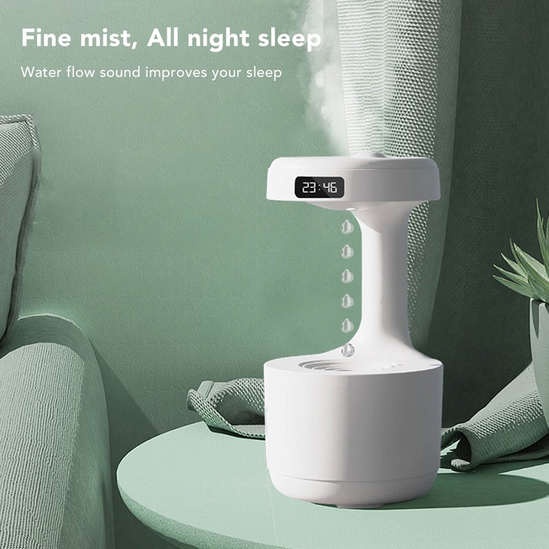 Anti Gravity Humidifier Water Drop Humidifier Quiet Operation Fine Misting