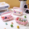 Hoolerry 3 Pcs Clear Hard Zipper Case Plastic Pouch Transparent