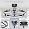 JOFIOS Ceiling Fans with Lights,19.7" Flush Mount Ceiling Fan with