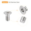 uxcell #10-32x3/8 Flat Countersunk Head Socket Cap Screws, 50Pcs 304
