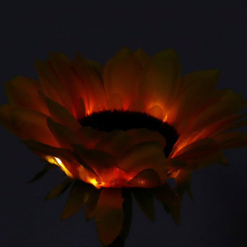 2Pcs Solar Powered LED Lamp Artificial Flower Light Garden Courtyard