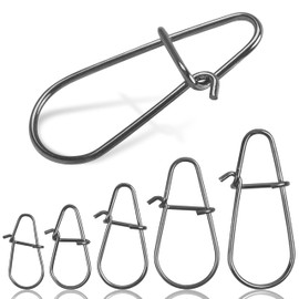 SILANON Crankbait Snaps Fishing Snap Clips,150pcs Duolock Fishing Snaps Quick Change Fishing Power Clips Fast Snaps Speed Clips for Fishing Lures Freshwater Saltwater Lure Snap Connector Tackle