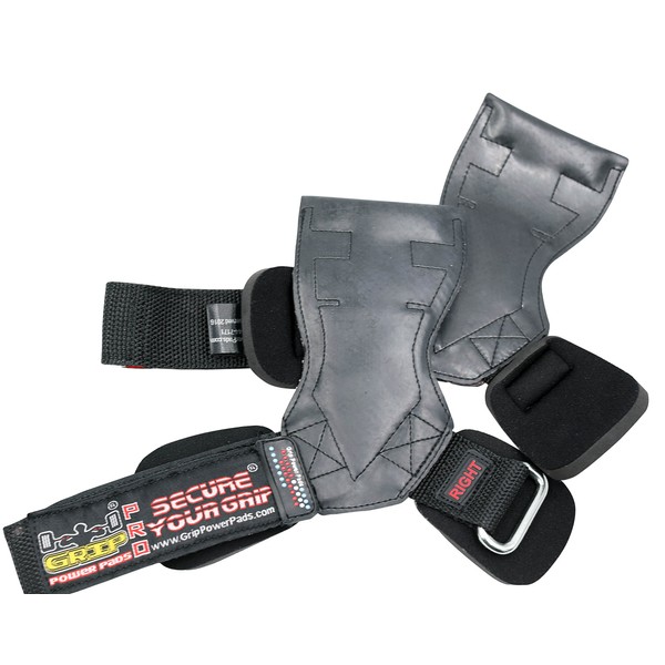 Lifting Grips PRO Weight Gloves Heavy Duty Straps Alternative to Power Hooks Deadlifts Adjustable Neoprene Padded Wrist Wrap (Medium)