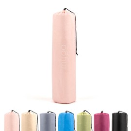Myga Yoga Mat Bag - Compact Carry Bag for Yoga, Pilates, Fitness & Exercise Mat with Adjustable Strap for Women & Men - Lightweight Waterproof Travel Bag for Home Gym and Studio - Pink
