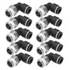10Pcs Pneumatic Connectors L Shape Right Angle External Thread Quick