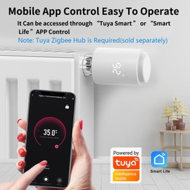 SENCKIT Smart Thermostat Radiator Valve Programmable Thermostatic Valve, Zigbee Thermostat for Temperature Adjustment, App Control, Tuya Zigbee Hub Required, Compatible with Alexa, Google Home