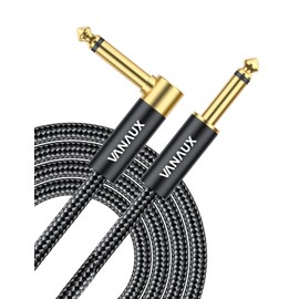 VANAUX Guitar Cable, 0.25 inch (6.35 mm) Shielded Cable, Guitar Seal, TS Stereo Plug, Mono, Musical Instrument and Audio Equipment Cable Compatible with Electric Guitar, Bass, Mixers, Keyboards,