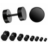 Earrings Men Women 8 Pairs Black Stud Earrings Fake Plug