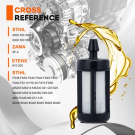Hipa Replacement Fuel Filter ZF-4 for STIHL FS38 FS45 FS46 FS55 FS55R FS55RC FS72 FS74 FS76 FS81 FS85 FS86 FS90R FS100 HT100 KM85 KM90 Kombi Motor Edger String Trimmer