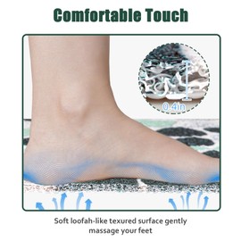 Square Shower Mat 60x60cm Non Slip Anti Mould Bath Mat for Inside Shower丨Loofah Shower Mat for Inside Bath Soft Massage Mat for Bathroom Wet Areas丨Anti-Slip Bathtub Mat Washable Cuttable Quick Dry