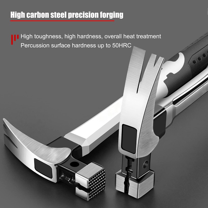 Heavy Duty Claw Hammer, 13oz Multifunction Magnetic Automatic Nail Suction