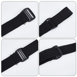 NICENEEDED 2Pcs Elastic Headlamp Strap, Black Adjustable Headlamp Strap Not Easy to Fall, Elastic Comfortable Headlamps Replacement Headband