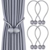4 Pack Curtain Tie Backs, Magnetic Curtain Tiebacks,Modern Curtain Holdbacks,
