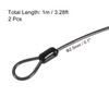 PATIKIL Security Steel Cable 2.5mm x 1m/3.28ft Coated Luggage Lock