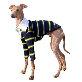 D DOGGY STAR - playera elástica con cuello para perros (L, azul marino)