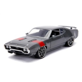 Jada Big Time Muscle 1:24 1972 Plymouth GTX Die-Cast Car, Toys for Kids and Adults(Grey)