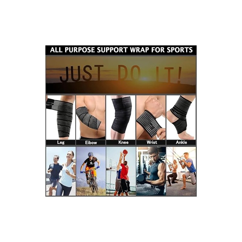 2 x Extra Long Elastic Knee Pads for Legs, Calves