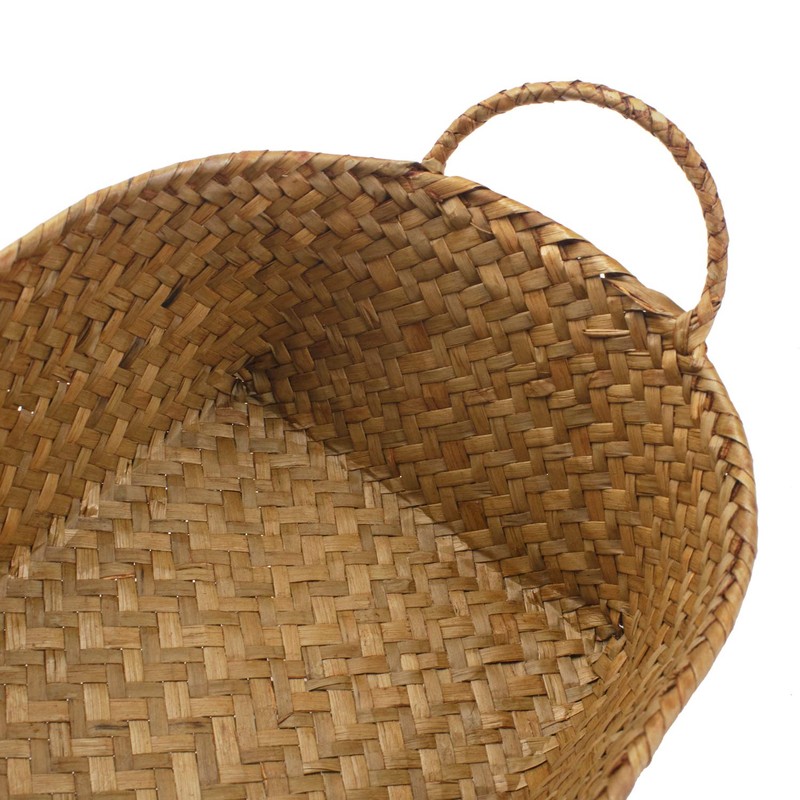Seagrass Woven Baskets for Storage Natural Shelf Basket with Handle