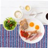 WHAMVOX 4th of July Decorative Table Cloth Star Strip Pattern