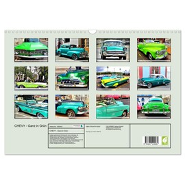 CHEVY - Ganz in Grün (Wandkalender 2026 DIN A3 quer), CALVENDO Monatskalender