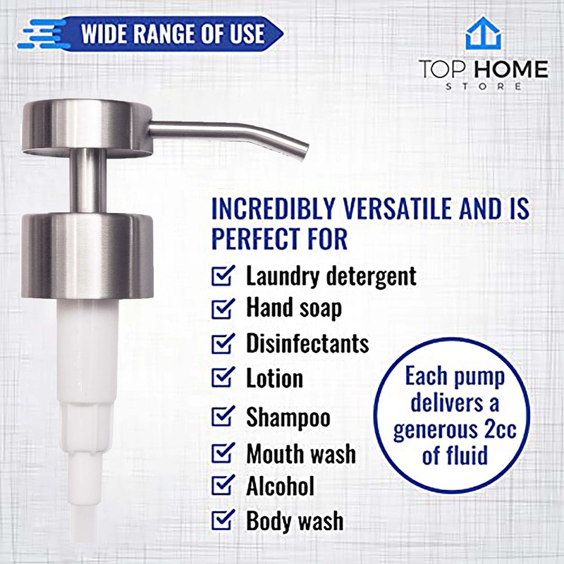 Top Home Store Elegant Flat Top Stainless Steel Soap and