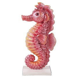 Vivid Arts BG-SEA4-D Seahorse on a Stand Ornament, Red Yellow, 13 x 6.5 x 27.3 cm