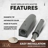 DOJA Barcelona Push to Open Door Opener, Pack 2, Anthracite,