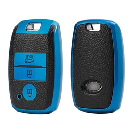 KUNIO Key Fob Cover fit for Kia Sportage Rio NIRO Sorento Stonic Ceed 2 Picanto GT Line Picanto X-line Soul K3 KX3 Keyless Key Protection Key Cover TPU Key Cover Case 3 Buttons D Blue