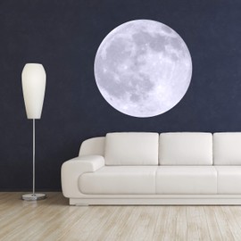 Moon Wall Decal - Bedroom Wall Stickers - Removable Wallpaper - Moon Wall Mural Vinyl Art Decor Sticker (24" x 24")