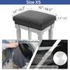 BUYUE 4 pcs Vanity Stool Bench Covers, Luxury Crease-Resistant Jacquard